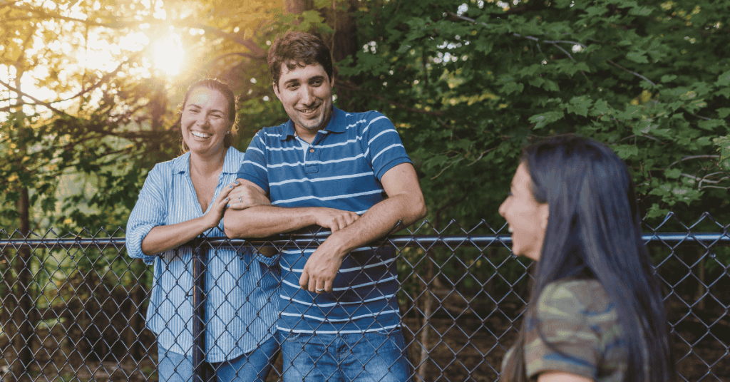 should you ask your neighbors for holiday pet sitting? neighbors in yard Yorktown, VA